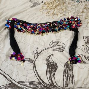 Belly dance hip scarf